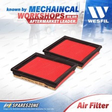 2 x Wesfil Air Filters for Nissan 370Z Z34 3.7L VQ37VHR V6 24V Petrol 2009-On
