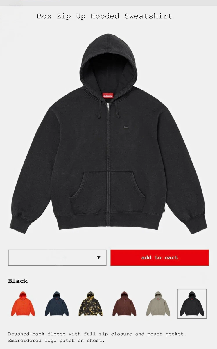Supreme Solid Full Zip Hoodies & Sweatshirts for Men for Sale
