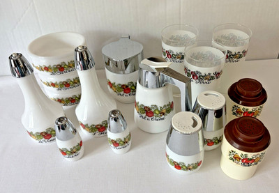 VTG Gemco Spice Of Life Corningware Serving Items S+P Creamers Oil+Vin + Choose
