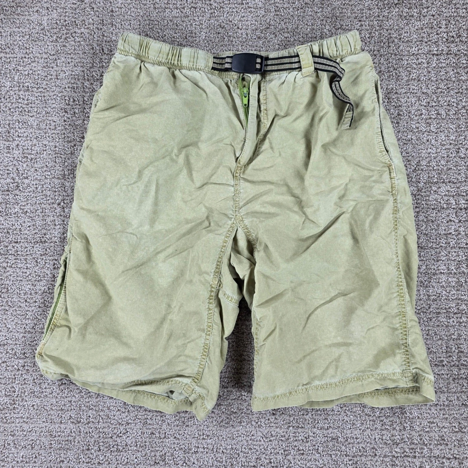 Gramicci Mens Size Medium Utility Cargo G Shorts Belted Packable Green Hiking