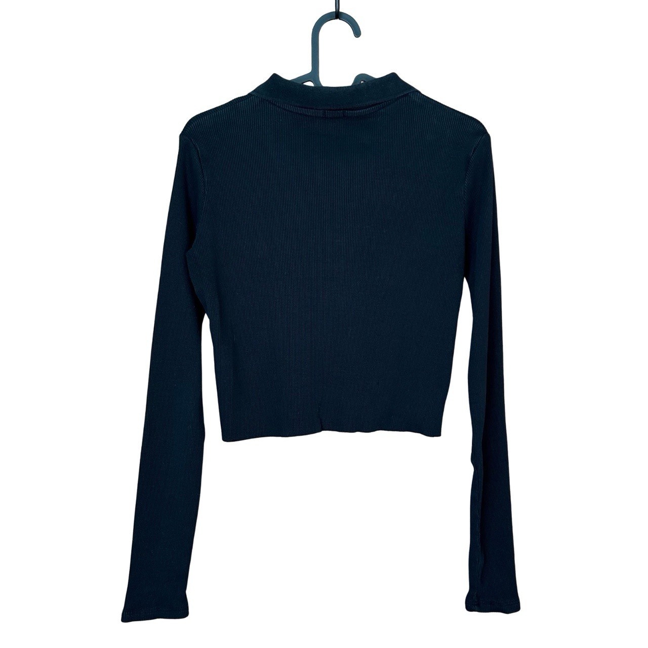 John Galt Brandy Melville 100% Cotton Black Long Sleeve Button Up Top Size Small