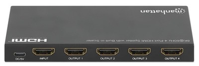 Manhattan Products 208475 8K 60Hz HDMI Splitter 4 Port