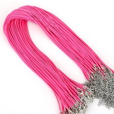 10x Leather Round Braided Thong Necklace Bracelet Cords Lobster Clasp Jewellery 
