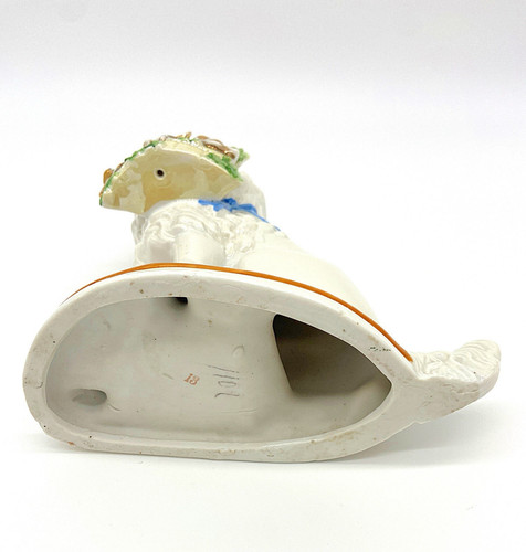 Antique German Porcelain Poodle Mantel Shelf Dog 1910s "2501" READ Wally Dog - Picture 7 of 9