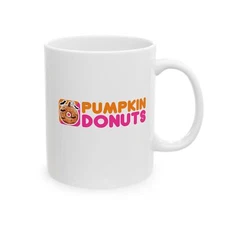 PUMPKIN DONUTS PARODY Humor Halloween Funny Comical Gift Ceramic Mug 11 oz