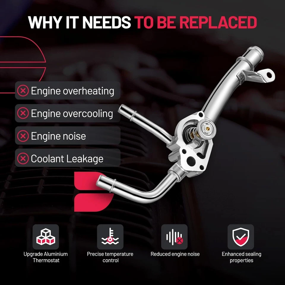 Thermostat Assembly for Buick Chevrolet Traverse GMC Saturn 2007-2017 12599235 - Image 4 of 4