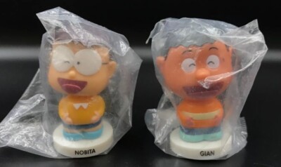 Doraemon Nobita And Gian Mini 2  Bobblehead Figures (2006)