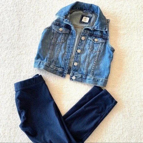 Gap set: jeans vest and leggings size S - Picture 3 of 7
