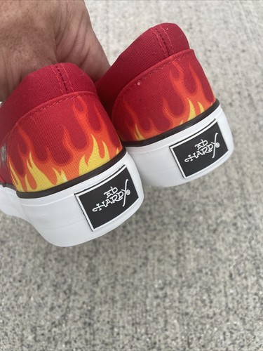 ED HARDY No Lace Tattoo You SKULL FIRE Sneakers Womens Sz 8 BRAND NEW ❤️blt11j5 - Picture 8 of 13