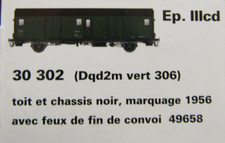 MODELS WORLD 30 302 - CARROZZA POSTALE CON LUCI DI FINE CONVOGLIO SNCF