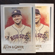 2020 Topps Allen & Ginter Hot Box Silver & Base #36 Alex Bregman Houston Astros