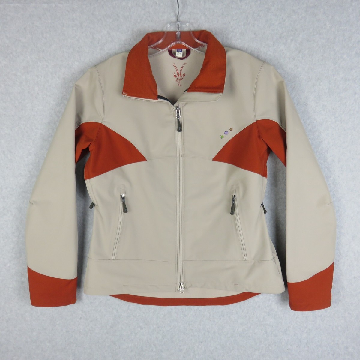 Ibex Jacket Womens Medium Beige Climawool Cirrus Softshell Full