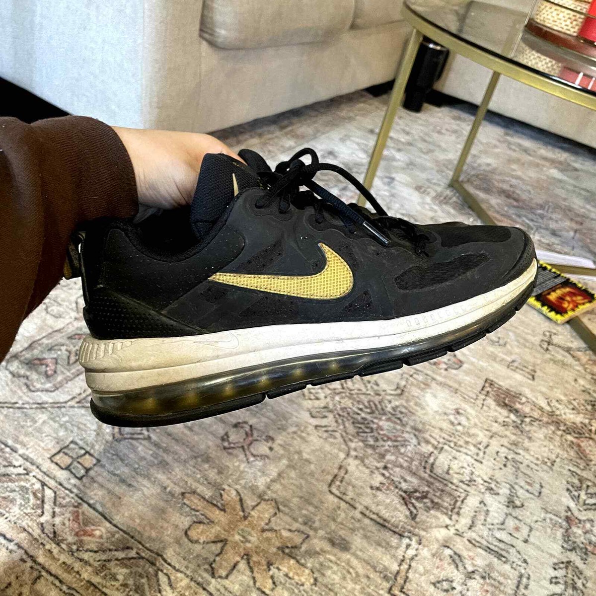 Nike Air Max Genome Men\'s Shoes Sneakers Black Gold White SZ 9.5 Nike Air Max Genome Men main image 2