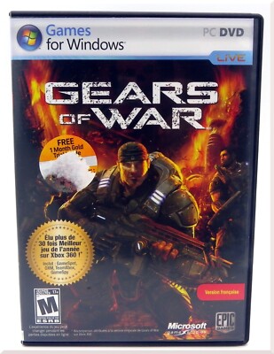 Complete Gears Of War PC DVD-ROM 2007 French Version Epic Games Good