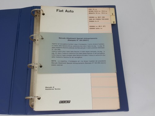Manuel De Atelier Productions Antipollution Fiat Croma Panda 4X4 Ein 75 Etc. - Photo 5/24