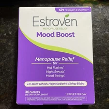 Estroven Menopause Hot Flash Relief Mood Boost 30 Caplets Best 07/26