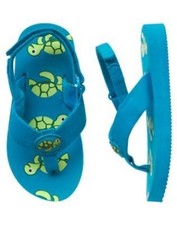 GYMBOREE SWIM SHOP BLUE TURTLE FLIP FLOPS 03 04 5 6 NWT