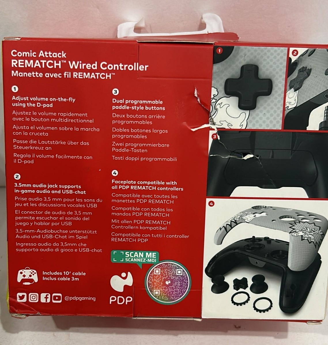 Nintendo Switch Pdp Rematch Wired Controller - Switch Damage
