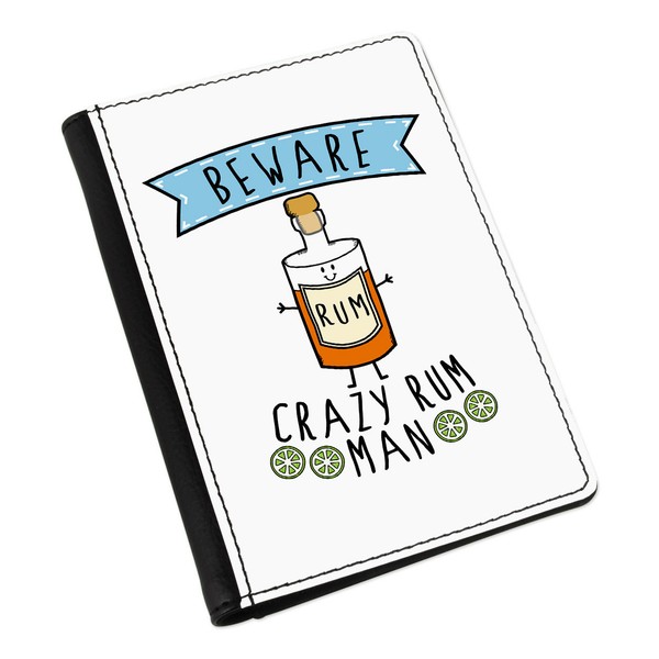 Beware VerrüCkte Rum Mann Passport Halter HüLle ÜBerzug Etui - Lustig Spass-image