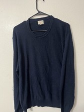 Dockers Mens Sweater Crew Neck XL Navy Blue 100 Acrylic