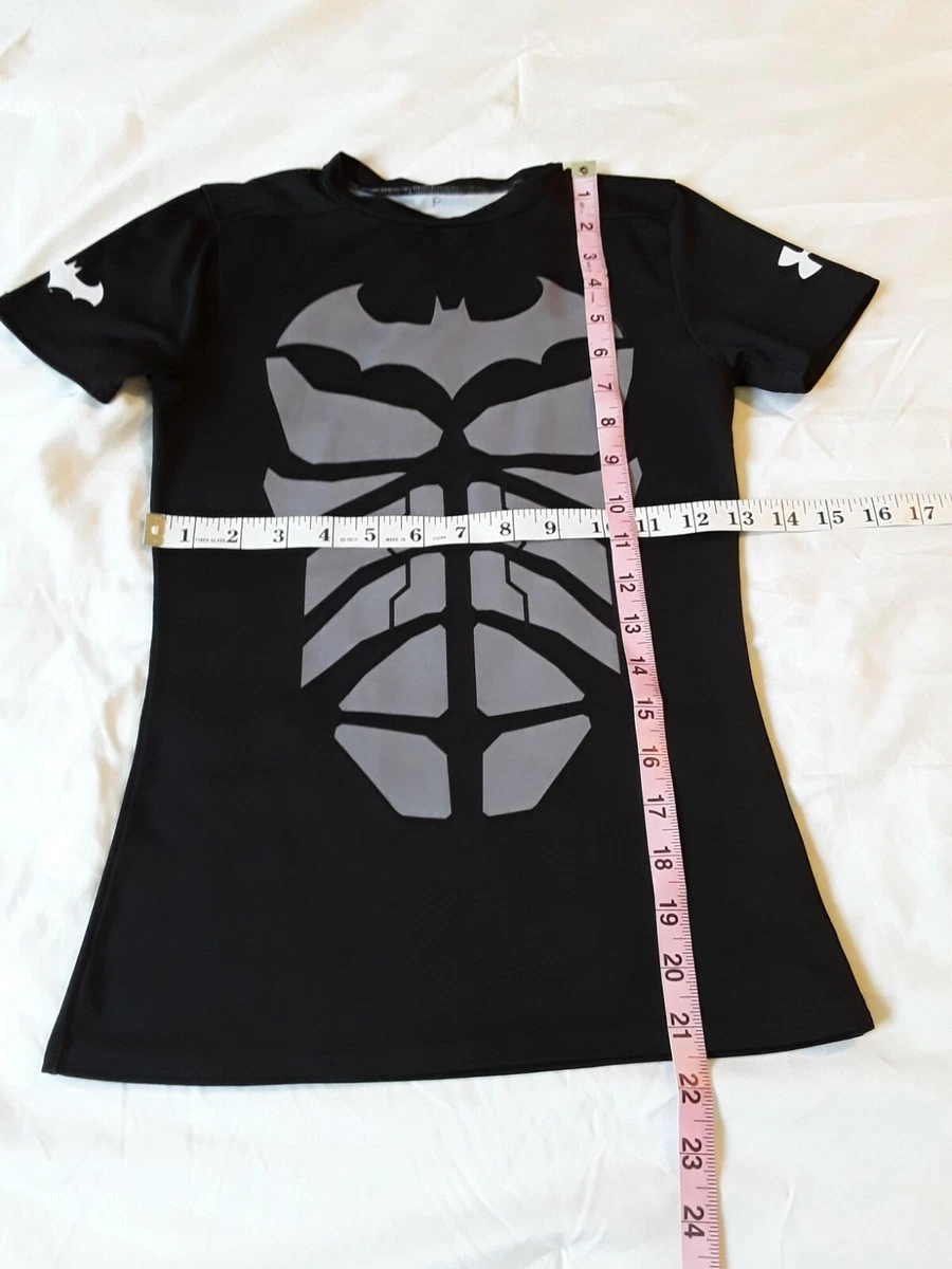 Boys Under Armour Alter Ego Dark Knight Fitted Heat Gear Shirt Youth M | eBay