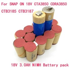 SOLDERING REQUIRED For Snap-on 18V CTB3185/CTB3187 Battery DIY REPACK KIT 3.0AH