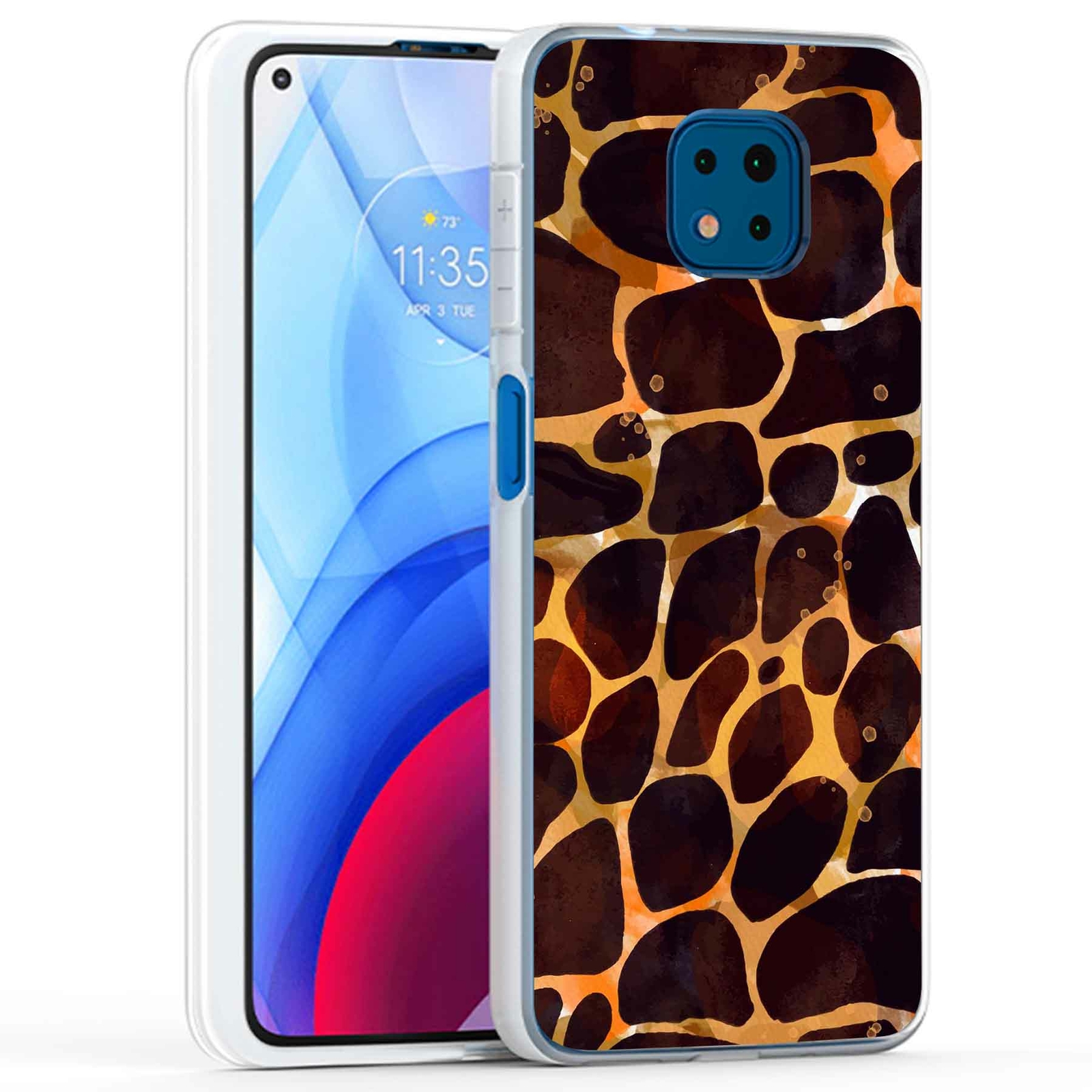 Phone Case Cover for Motorola Moto G Power 2021,Giraffe Fur 2 Print, USA
