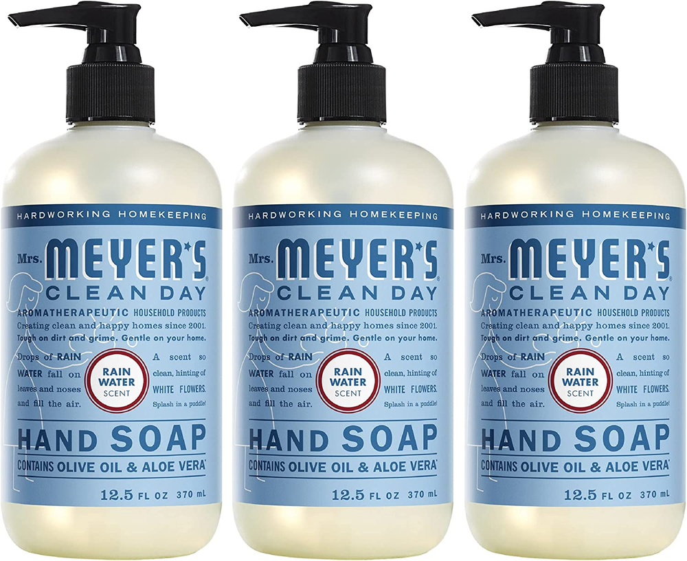 Mrs Meyers Clean Day Biodegradable Rain Water Hand Soap 12.5 oz Pack of 3