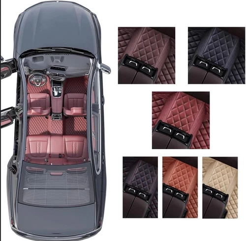 For Fiat 500/500L/500X Car Floor Mats Custom Waterproof PU Leather Carpets Rugs - Imagen 18 de 38