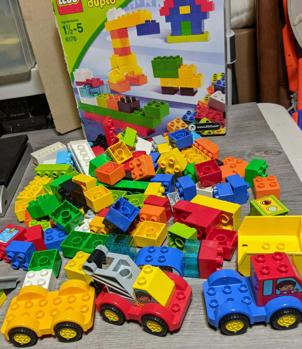 2008 LEGO Duplo Basic Bricks 6176 Kids Building Blocks w EXTRA VEHICLE BLOCKS