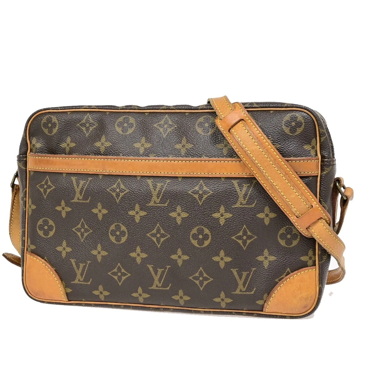 LOUIS VUITTON Trocadero 30 Shoulder Bag Monogram Leather Brown  