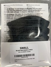 EnerPlex Black Small/Kid's Mask Comfortable 3-Ply Reusable Face Mask - 3 pack