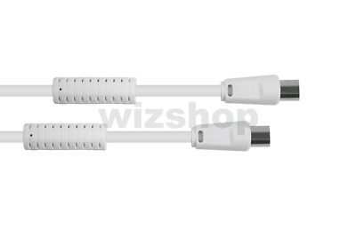 Cavo Antenna TV 2.5m - Connettori 90° Bianco, Schermatura Oro - Foto 3