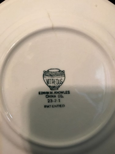 VINTAGE SET OF THREE EDWIN M. KNOWLES CHINA CO. VITREOUS BREAD PLATE 6" 23-2-1 - Picture 7 of 7