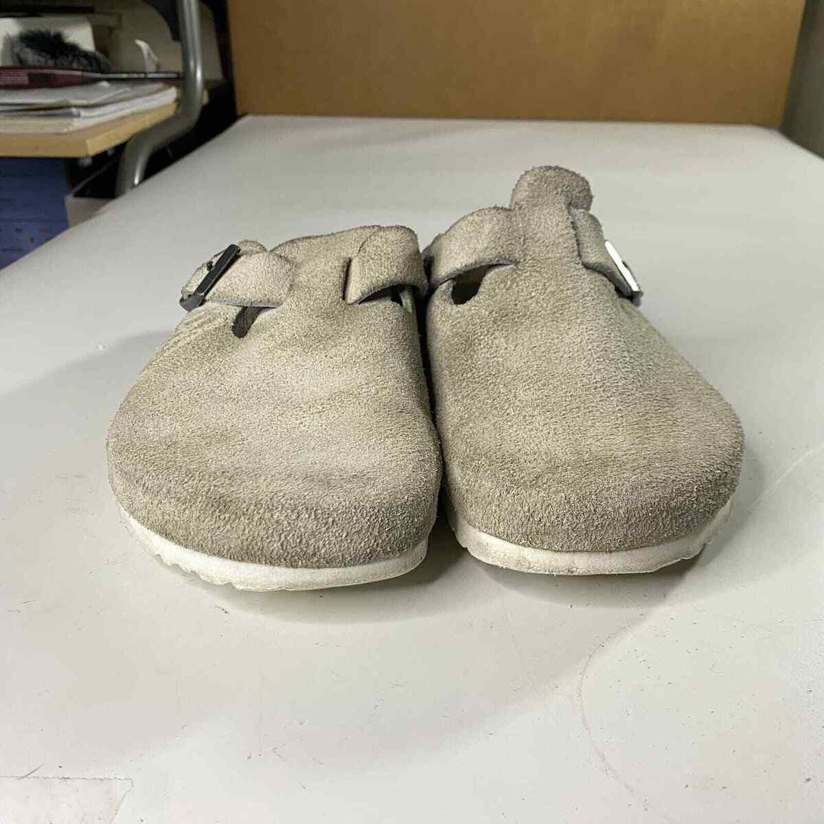 Stussy X Birkenstock Boston Mule Bone Sandals Men's 41 (8 Stussy X Birkenstock Boston Mule Bone Sandals Men's 41 (8