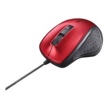 Buffalo BSMBU300RD Wired BlueLED Silent 5 Mouse RedNEW