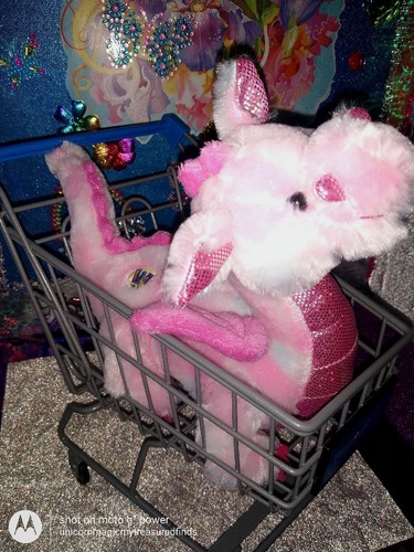 🦄Ganz / Webkinz "Whimsy Dragon" Pink Color Sparkly Pink Belly Feet HM156 Plush! - Picture 9 of 14