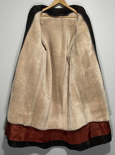 Vintage 50s Tweed Overcoat M/L Wool Coat 60s Mob Wife Grunge Indie Multicolored - Picture 8 of 10