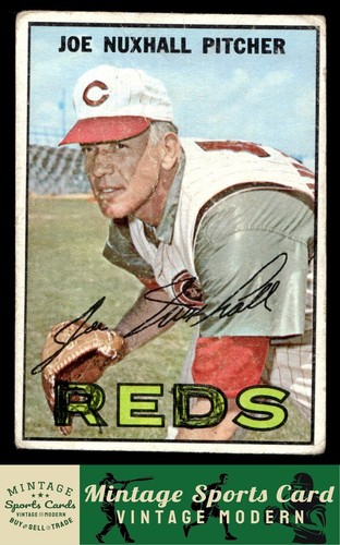 1967 Topps - Joe Nuxhall - #44 Cincinnati Reds MK - Bild 1 von 2