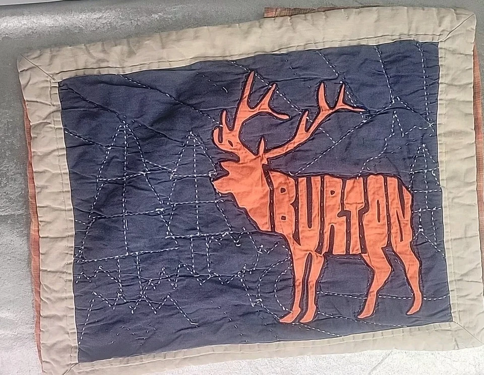 De Colección Burton Almohada Falsa Acolchada Vermont Alce Franela Cuadros Cubierta Trasera Decoración Foto 2 de 4