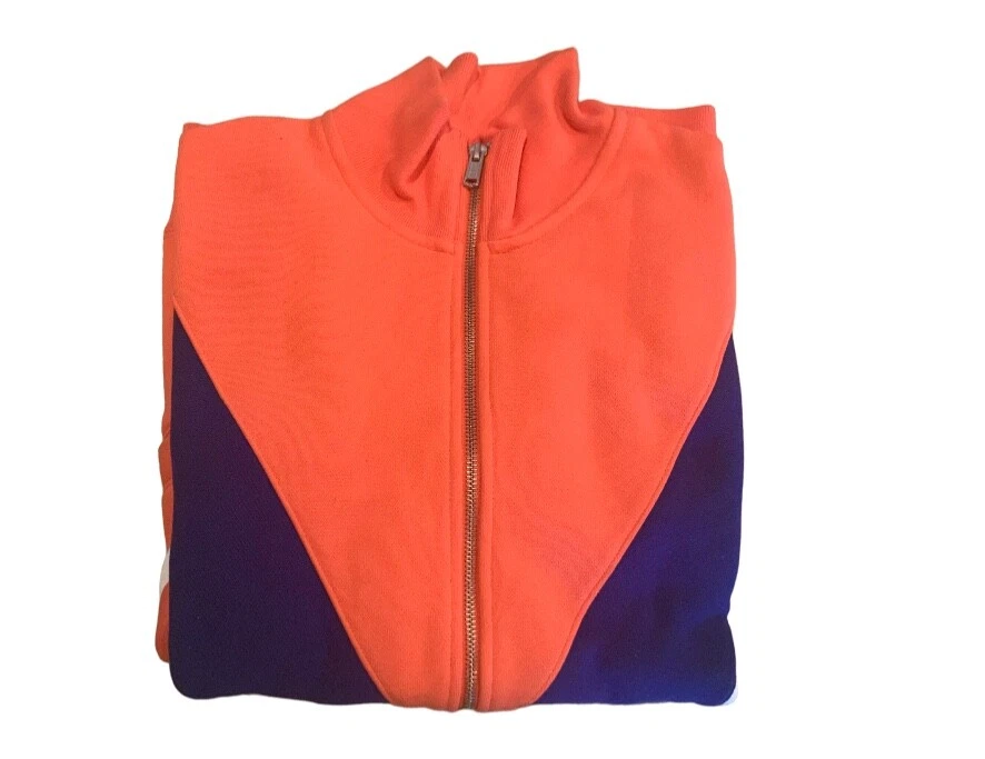 Champion Life Reverse Weave Colorblock Full Zip Logo Track Jacket Papaya  Medium - Image 3 of 4
