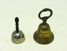 Vintage Lot of 2 Brass Cast and Machined, Dinner and Servant Bells Brasscrafters