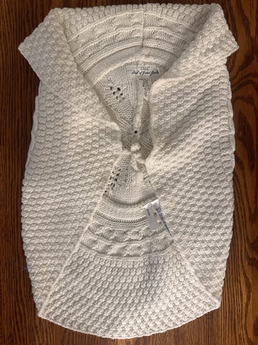 H&M L.O.G.G Girls Youth Shrug Sleeveless Vest Sweater Cream size 6-8