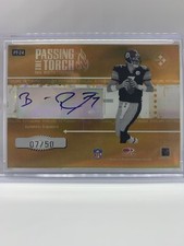 Roethlisberger Bradshaw Steelers 2005 Donruss Autograph Jersey Number 7/50!