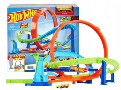 HOT WHEELS LET'S RACE SET LOOP CYCLONE CHALLENGE + 1 car HTK16 | eBay