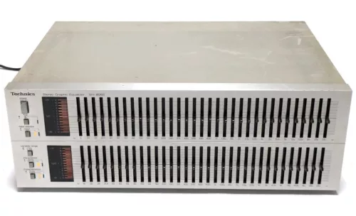Technics SH-8065 10-Band Stereo Graphic Equalizer Silver Tested Vintage F/S