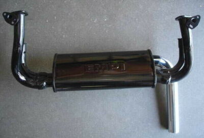 VW TYPE 1 2 EMPI SINGLE TIP BLACK GT EXHAUST MUFFLER / HEADER BUG BUS GHIA
