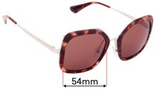 SFx Replacement Sunglass Lenses fits Prada SPR57U PR57US - 54mm Wide
