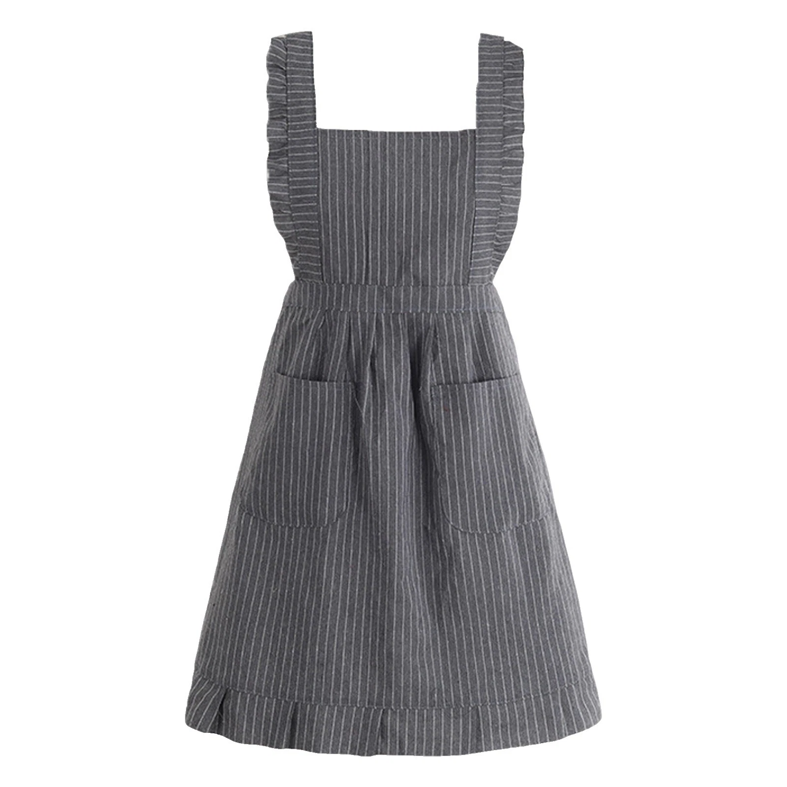 Polyester Blend Striped Kitchen Aprons