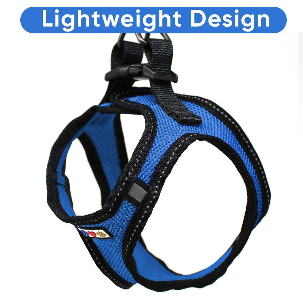 Dog Harness Mesh Vest Harness Reflective Puppy Harness & Cat Harness Adjustable